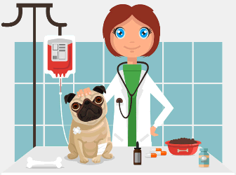 Vet with dog Clip art