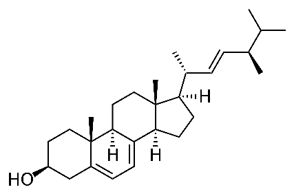 Molecular structure of Ergosterol