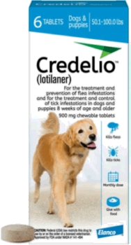 Credelio Box dogs 50 to 100 pounds