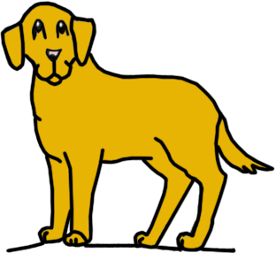 Yellow Dog Drawing