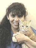 Woman holding cat Woman holding cat