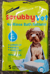Scrubby Vet No Rinse Bath Mittens