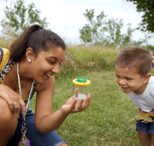 woman with child